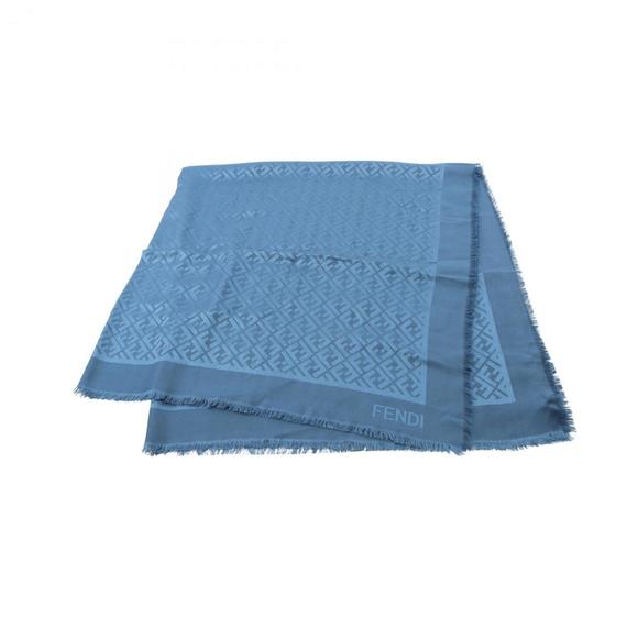 FENDI Blue Zucca Scarf - Picture 1 of 7
